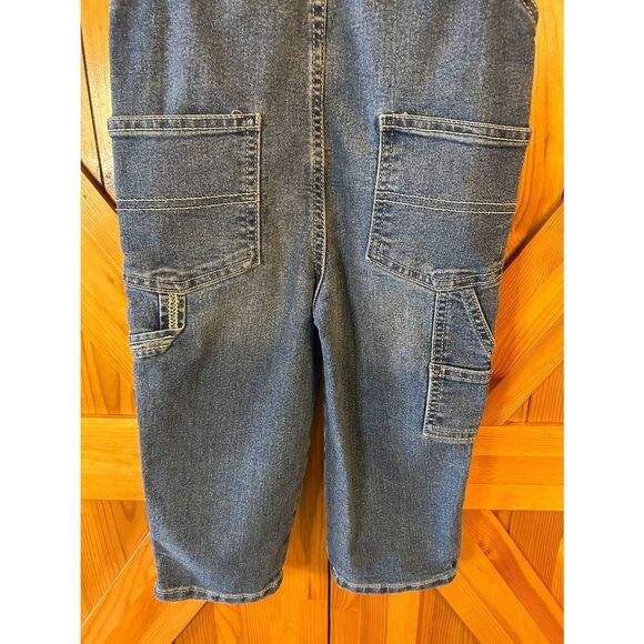 VINTAGE OshKosh B'Gosh Boys Denim Vestbak Overalls Medium Wash Size 2T (5310) - Picture 6 of 7